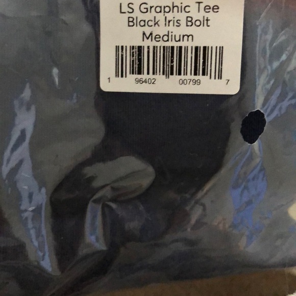 Marine Layer Top Iris Bolt Graphic Long Sleeve Crew Neck Tee Shirt Black NWT M - Picture 3 of 6